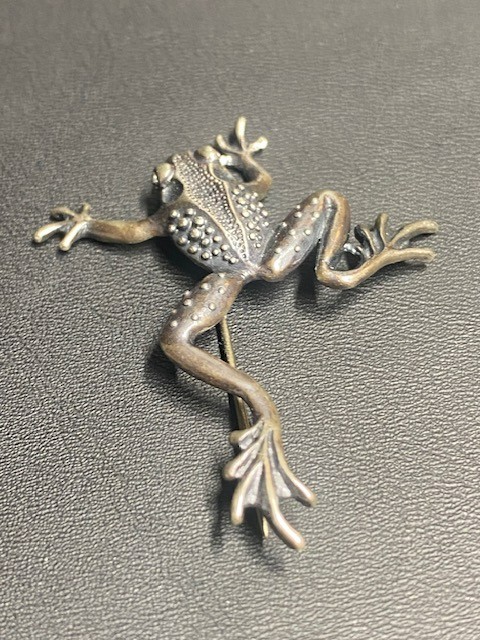 DYNAMIC 925 STERLING SILVER JUMPING FROG  BROOCH … - image 6