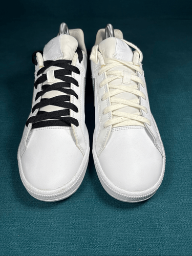 Nike Court Royale Youth 7Y Womens 8.5 White Blue Denim Swoosh Sneakers 833654-10 - Afbeelding 4 van 8