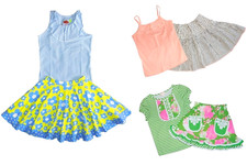 GIRLS 4-5 YEARS FASHION FUN SKIRT/SKORT SETS in STRIPES  FLORALS NWT You Choose