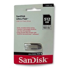 SanDisk 512GB Ultra Flair USB 3.0 Flash Drive - SDCZ73-512G-G46 - New Sealed