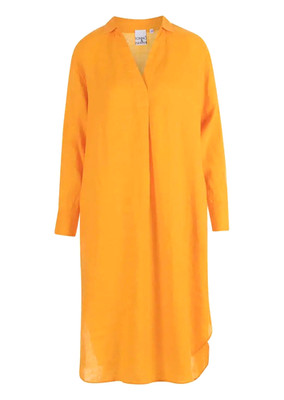 TONNO & PANNA Leinen Kleid oversized Sommerkleid Kaftan orange EU 42