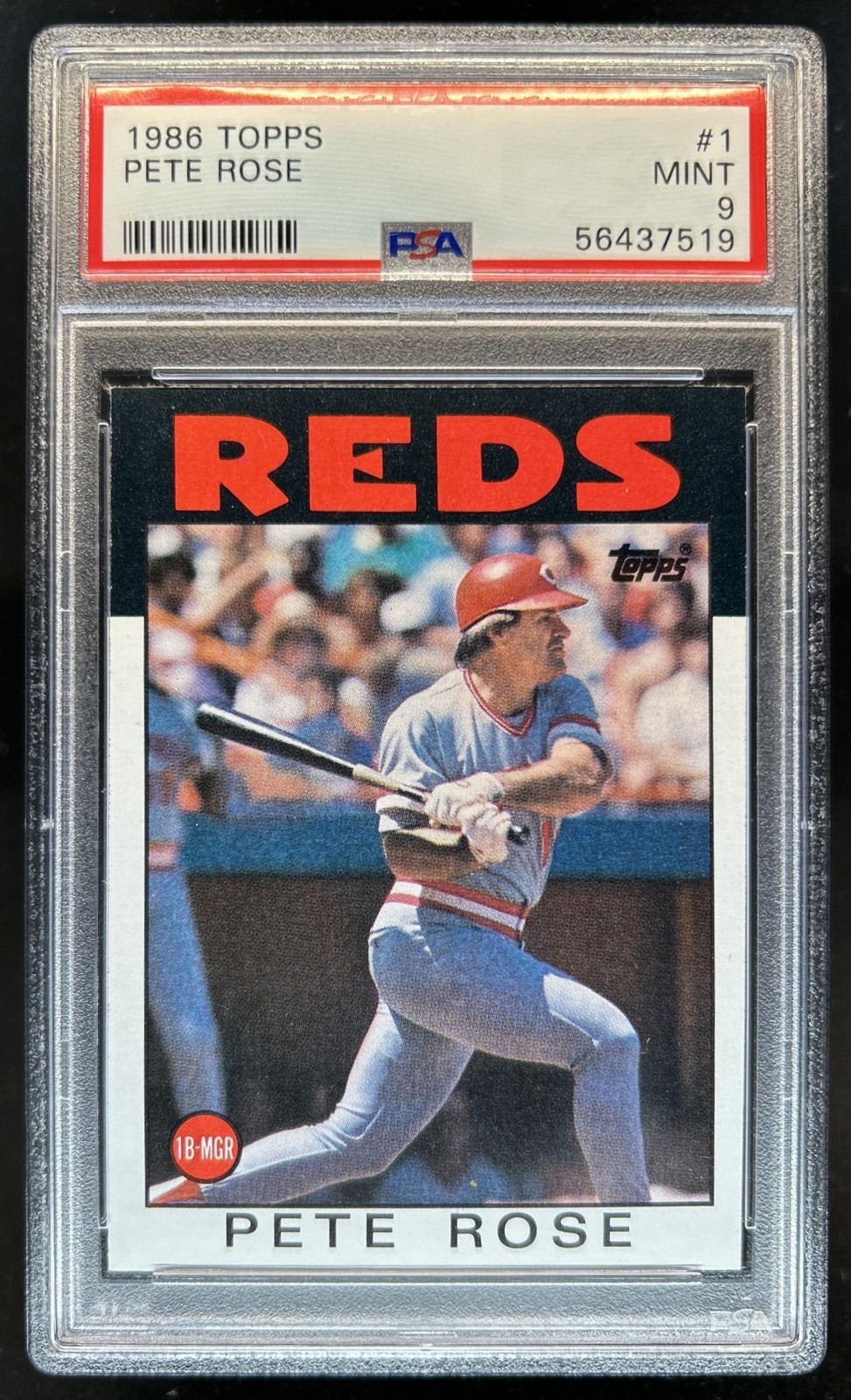 1986 Topps Pete Rose #1 Reds PSA 9