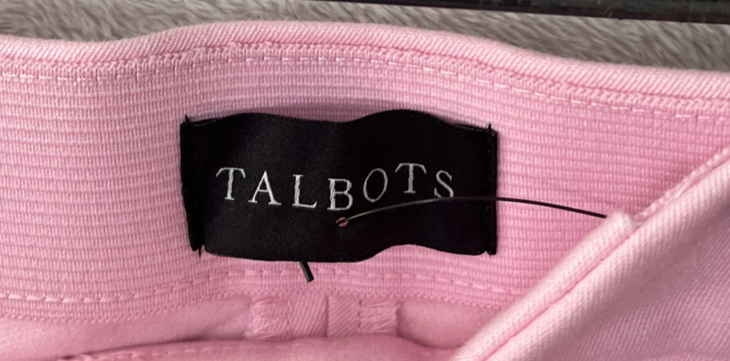 Talbots Womans Crop Pants Pink Solid Plus 24W Cot… - image 7
