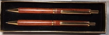 Staedtler Mechanical Pencil Ball point Pen boxed gift set vintage wood wooden