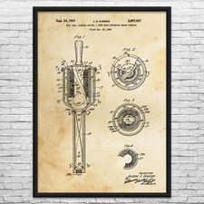 Golf Ball Washer Patent Wall Art: Office Decor, Golf Art, Man Cave Decor