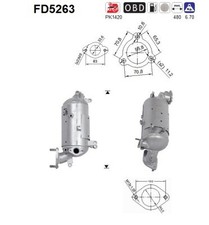 PARTIKELFILTER FÜR HYUNDAI IX35 (LM, EL, ELH) - AS FD5263