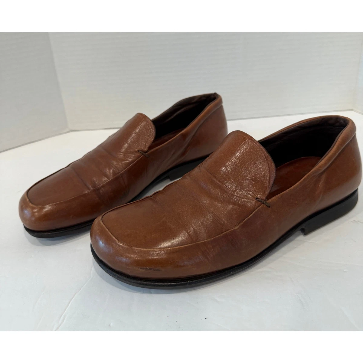 PRADA Mens Penny Loafer P Sz 6 US Sz 7 2DE034 Brown Smooth Leather Slip On Prada Men main image 3