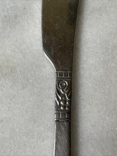 10 Brookwood Rose Oneida Burnished Glossy Stainless Flatware Butter Spreader