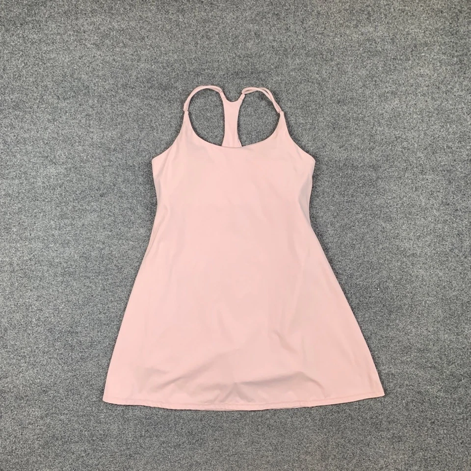 Vestido sin mangas Z by Zella para mujer M mediano rosa claro forrado pantalones cortos sujetador acolchado mini Foto 2 de 4