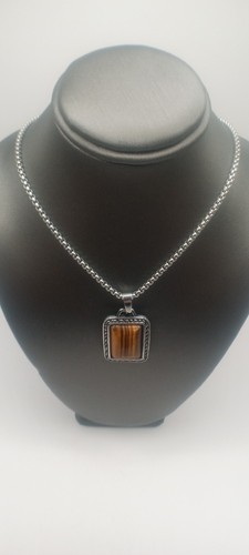 Renaissance Costume Tiger’s Eye Gemstone Rope Edge Amulet Boxed Gift For Him - Bild 10 von 12