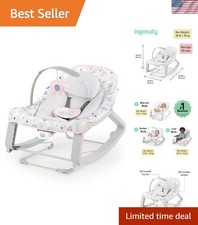 Keep Cozy 3-in-1 Vibrating Baby Bouncer, Rocker  Toddler Seat - Pink Burst