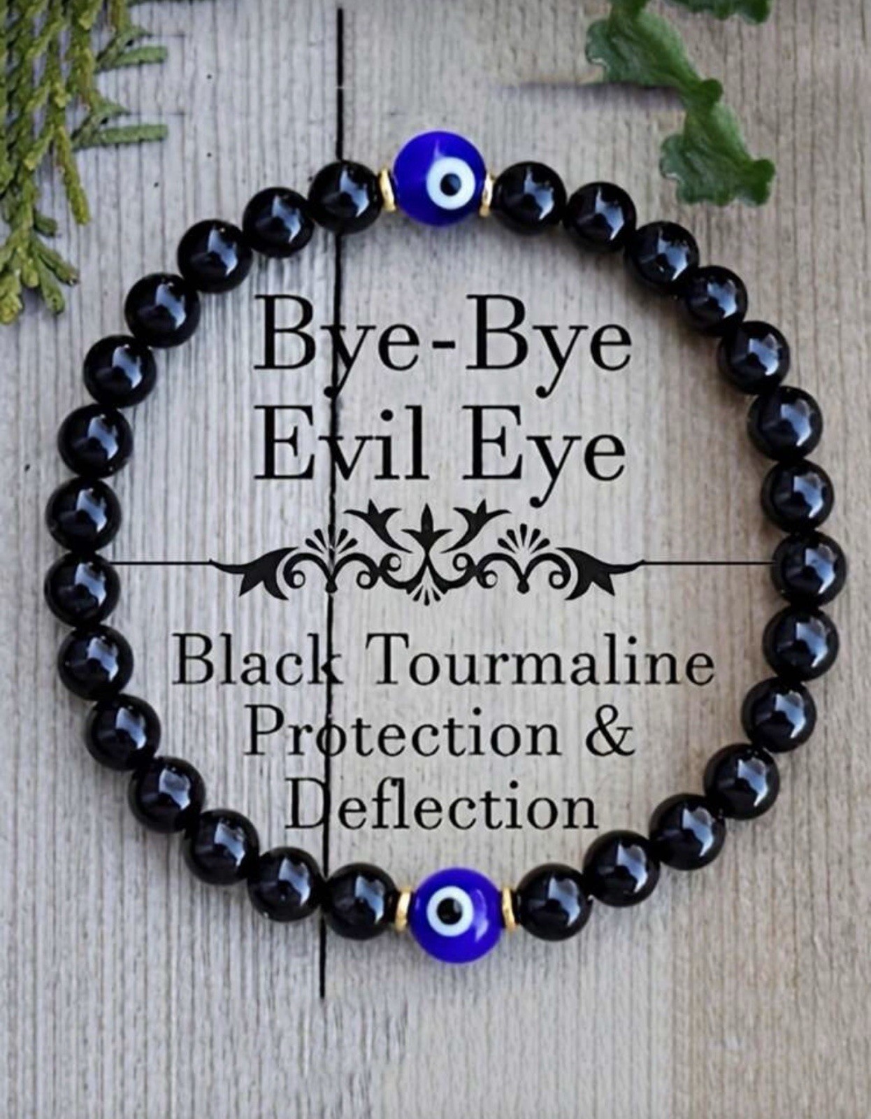 Bracelet tourmaline noire naturelle contre le stress : bijou femme protecteur