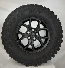 New Takeoff Jeep Wrangler Rubicon 17" Black OEM Wheels Falken Tires Set Of 5