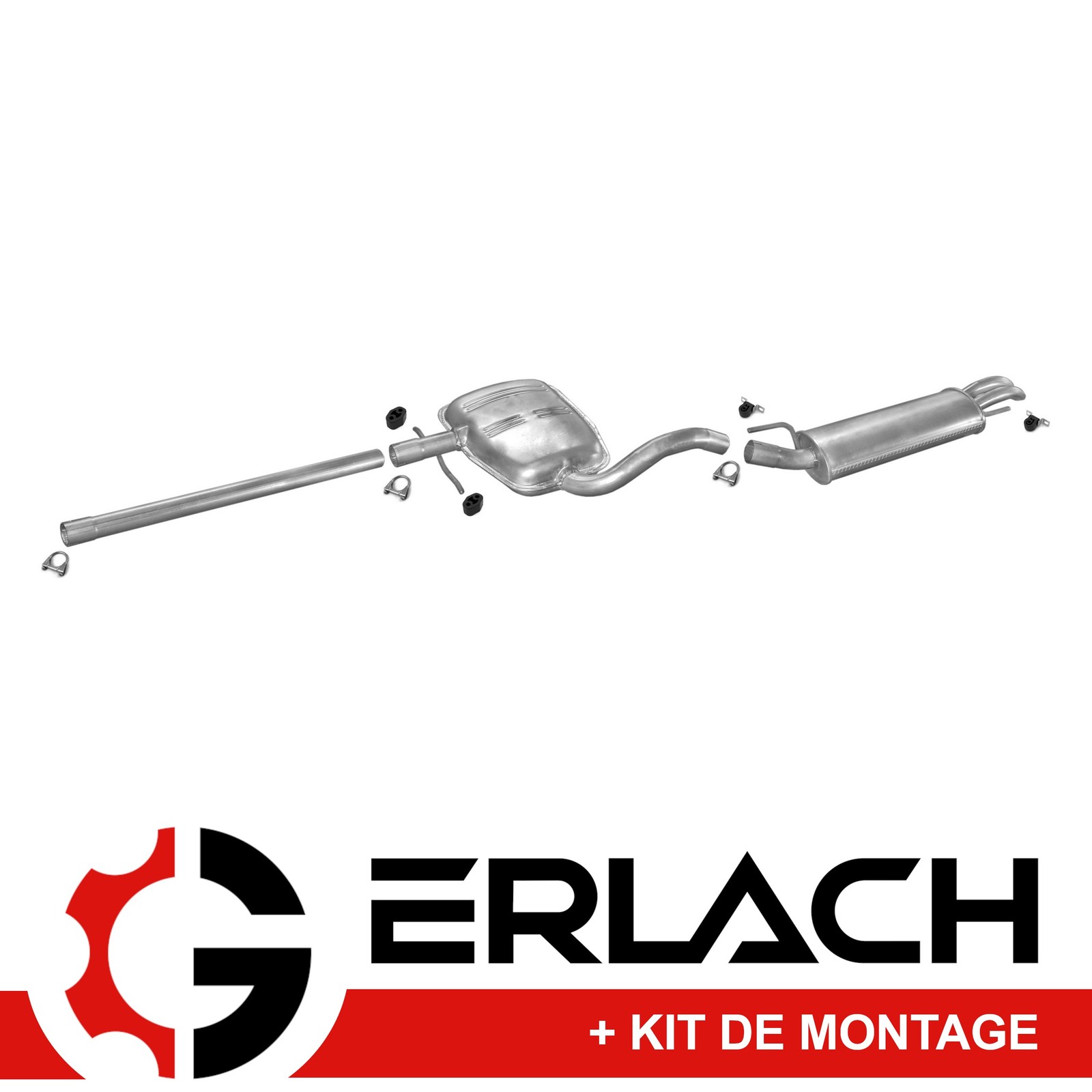 Silencieux d'échappement pour Vw Golf III 1.9 TDI 592 - Pièce de rechange standard en acier