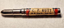 Vintage C. P. Rutt York PA Advertising Bullet Pencil Patriotic WW2 Era