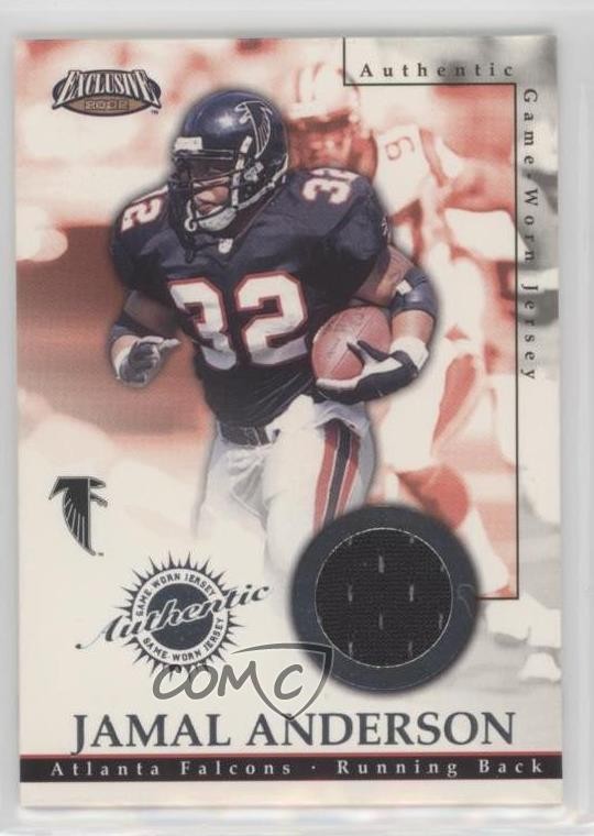 2002 Pacific Exclusive Game-Worn Jerseys Jamal Anderson #2 1r5