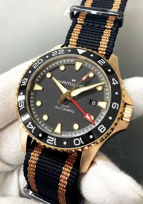 HAMILTON Khaki Navy Scuba Auto 43mm Bronze and Titanium Men's