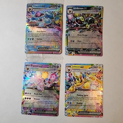 Nintendo Pokemon TCG Prismatic Evolutions 4 Lot Glaceon/Umbreon/Espeon/Jolteon  