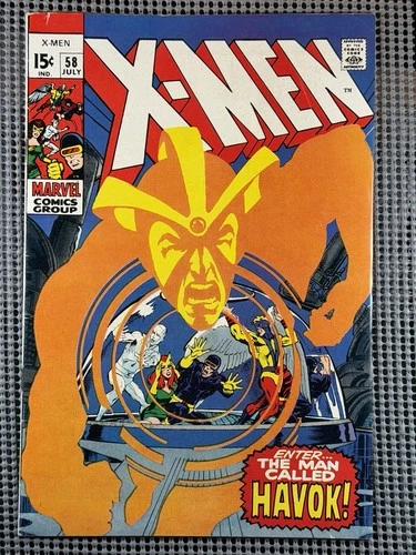 X-Men #58 July 1969 1st Appearance of Havoc Marvel Comic Book Vintage Silver Age