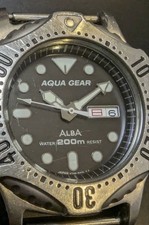 Seiko ALBA Diver Aqua Gear SCUBA 200M Quartz Deadstock Japan Model V736-6A00