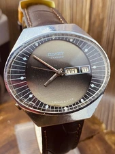 Vintage men's massive mechanical watch Poljot Stadion, 42*40mm USSR, 80s #8670