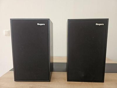 1 x Paar Rogers LS4/1p  1990 er British Monitor Lautsprecher Vintage Schwarz