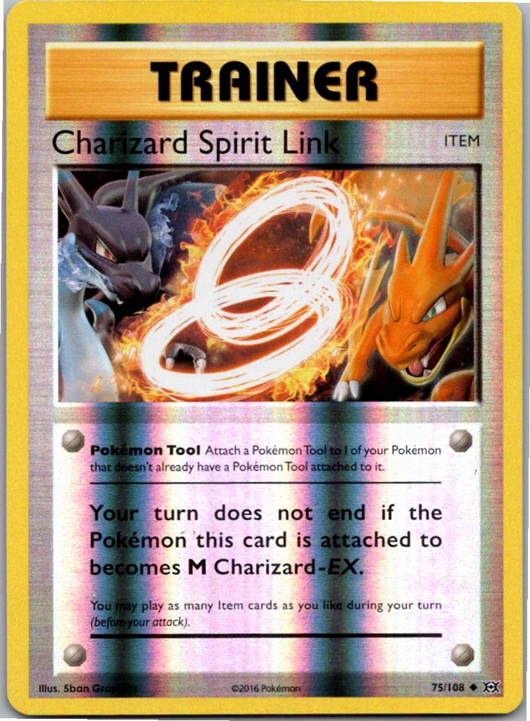Charizard Spirit Link Uncommon XY - Evolutions 75/108 NM Reverse Holo