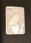 1961 Vintage 1 oz .999 Fine Silver Art Bar – Owl Design – Toned Bullion