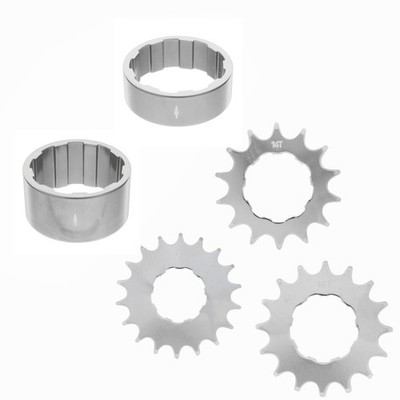 Single-Speed-Umrüstkit Fixie Hinterradnabe Umrüstset Rennrad Umrüstsatz Silber
