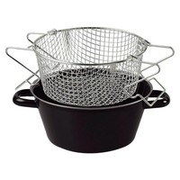 Riess Pommes Frites Pfanne Mit Einsatz 24Cm Schwarz 0052-022