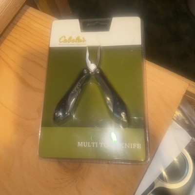 Cabela s 7 Function Multi Tool Stainless Steel Knife With Black Handle. New.