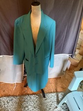 Vintage 2 Piece Alfred Dunner Turquoise Blazer and Skirt Set