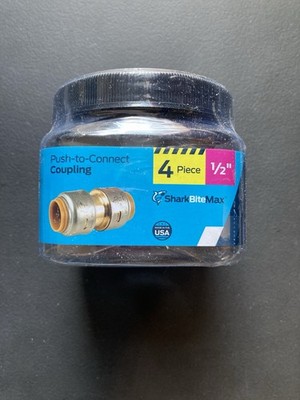 SharkBite Max Push-to-Connect Coupling Brass 1/2'' UR008J4
