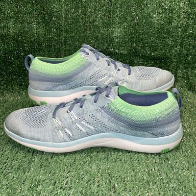 Women's Nike Free Trainer Focus Flyknit Shoes Size 9M Mica Blue 844817-402