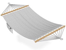 Hammock for Outside, Double Hammocks Without Stand, 2 Person, Light Grey