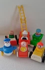 Vintage Fisher Price Little People Mixed Lot of Figures and Vehicles 12PCs
