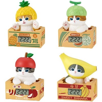 [Set of 4] Mofusand Freshly Picked Cat Watch Capsule Toy complete set Japan New