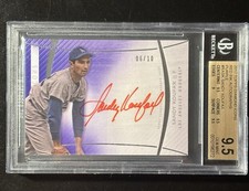 2017 Topps Diamond Icons Sandy Koufax Auto BGS 9.5 Gem Mint RED INK /10 Purple 