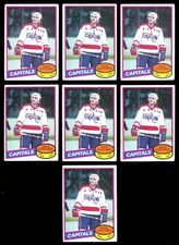 1980-81 OPC O PEE CHEE NHL #195 Mike Gartner HOF Rookie 7 Card Lot VG-VG-EX RC