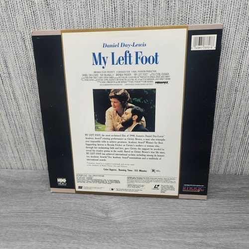 MY LEFT FOOT 1990 (Daniel Day-Lewis) Laserdisc LD *Like New* - Picture 2 of 2