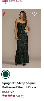 Dark Green Prom Dress Size 11 Bought But Never Worn! From David Bridal |  eBay