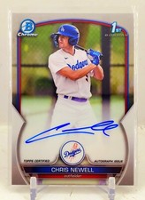 2023 Bowman Chrome 1st Chris Newell Base Auto Dodgers ROOKIE RC Autograph C4