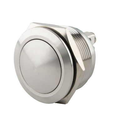SeKi Edelstahl Drucktaster Ø25mm gewölbt Schraubanschluss 250V 3A