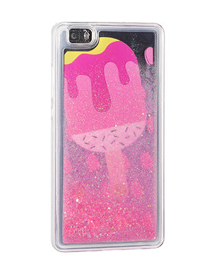 ^ Glitzer Flüssig Hülle Cover Etui FUN CASE ICE CREAM EIS Apple iPhone 6 4,7'' 