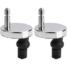 2x Toilet Seat Hinges Top Close Soft Release Quick Fitting Heavy-Duty Hinge Pair