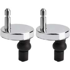 2x Toilet Seat Hinges Top Close Soft Release Quick Fitting Heavy-Duty Hinge Pair