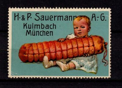 413679/ Reklamemarke   H. & P. Sauermann A.-G. - Kulmbach   München