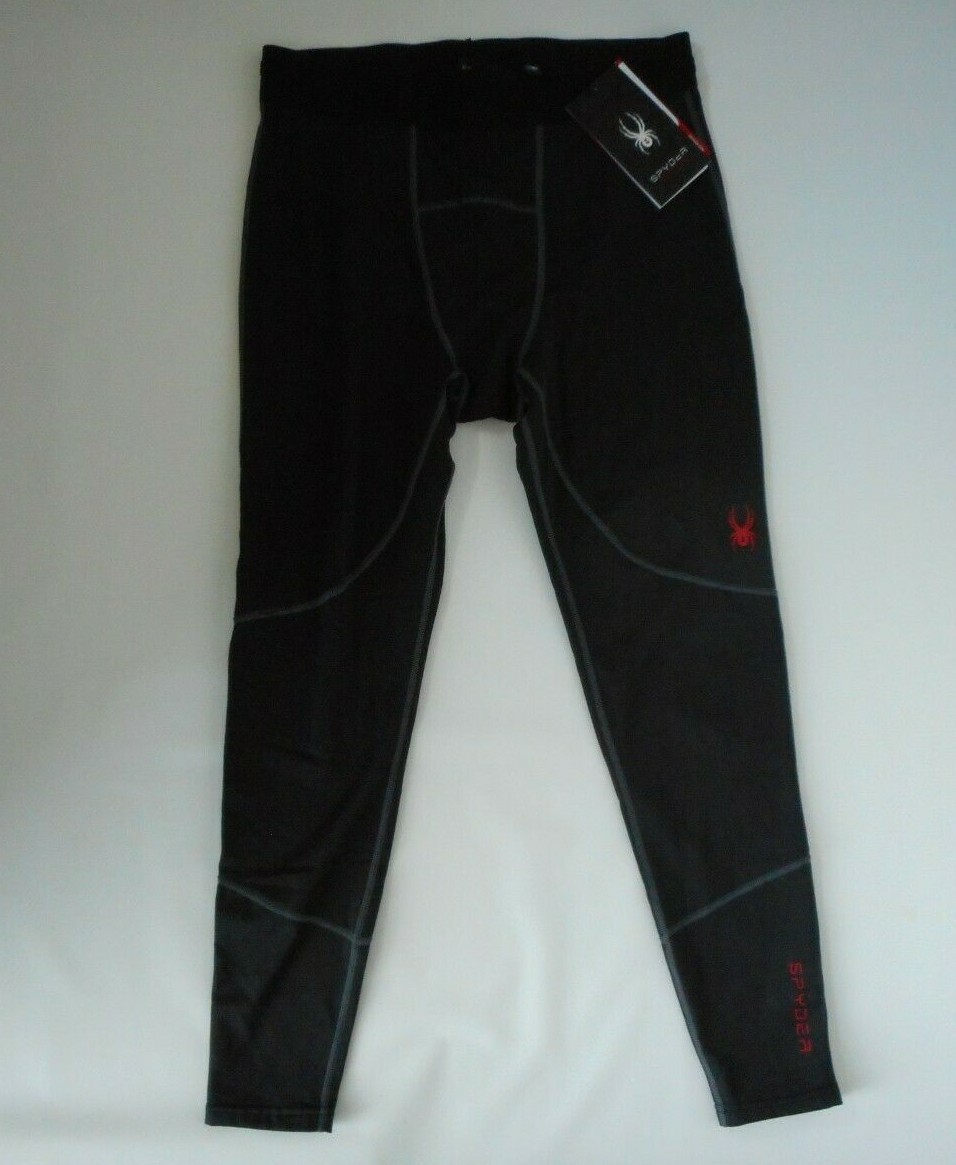 SPYDER Active ProWEB Black BASE LAYER Bottoms PANTS Leggings Mens
