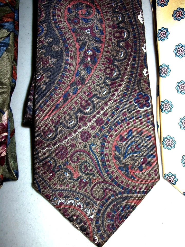 4 PIERRE CARDIN Silk NECKTIES Multi-Color Classic (57-60 in) 3 Paisley 1 Floral - Image 3 of 4