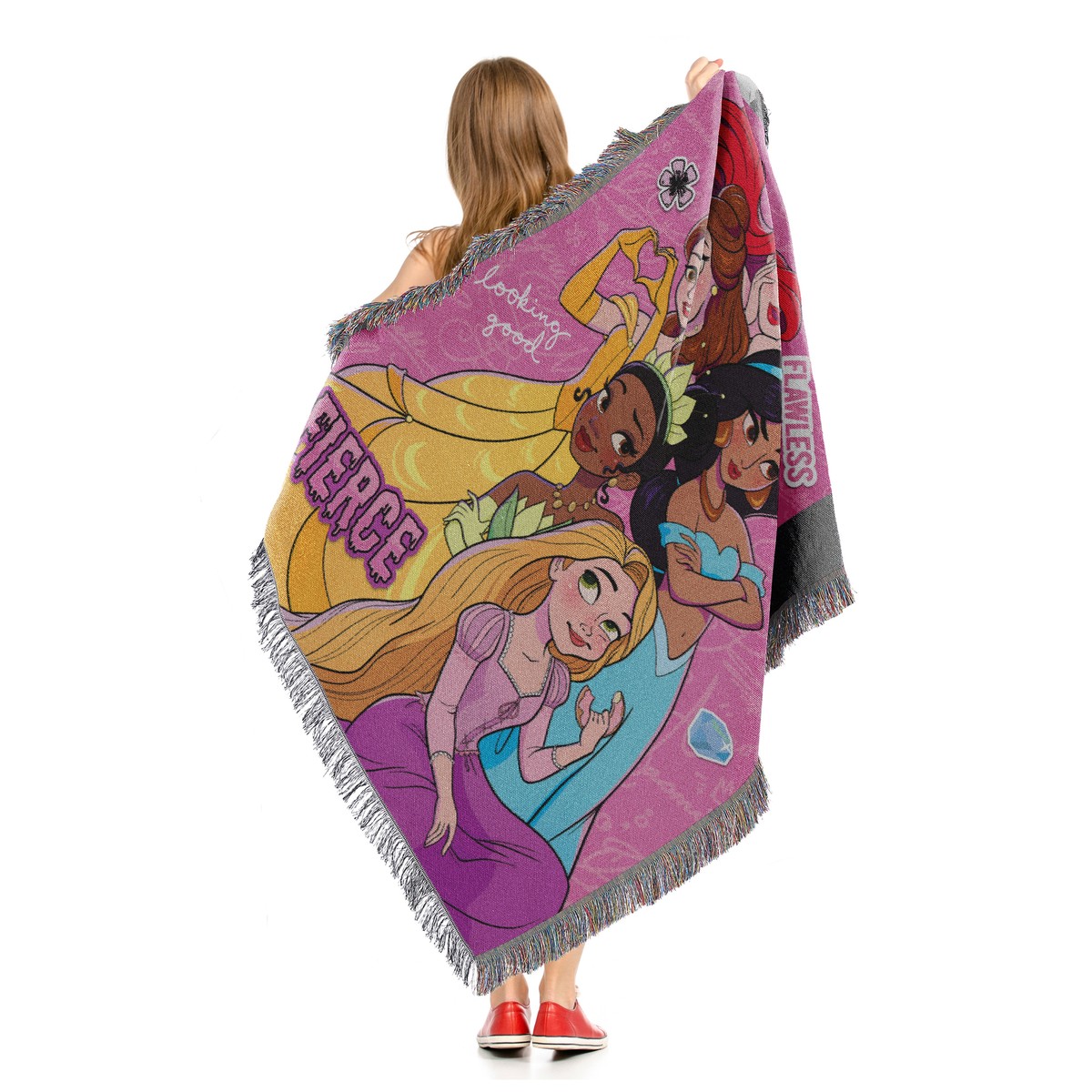 Northwest Disney Princess Royal Influencers Woven Tapestry Throw